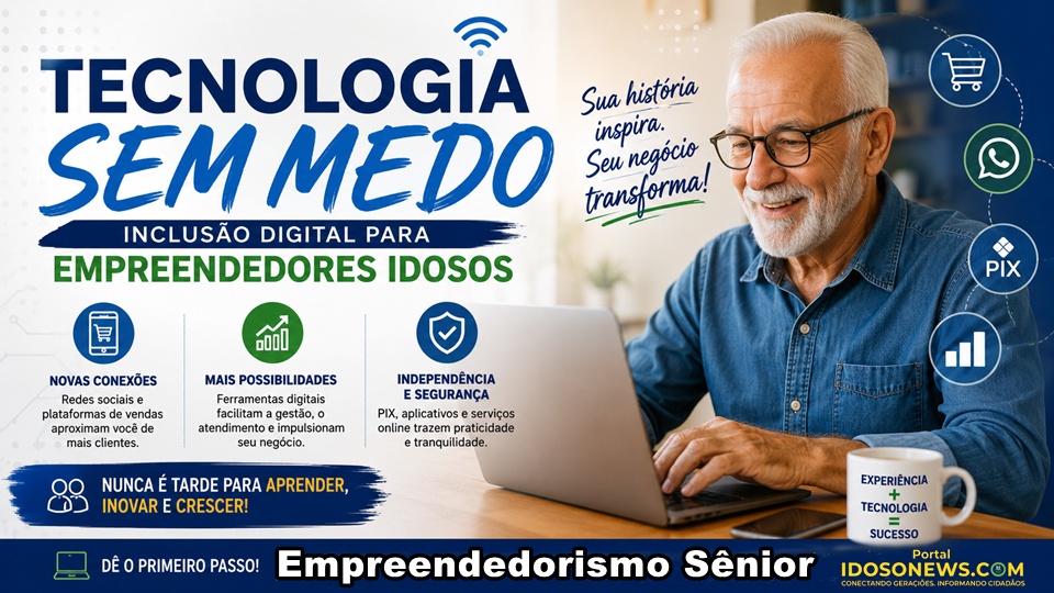 Tecnologia impulsiona empreendedores idosos
