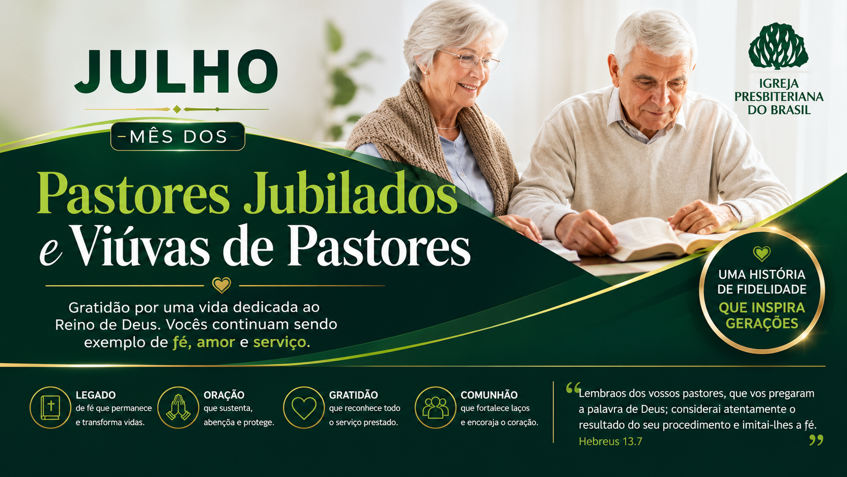 Saudação aos Pastores Jubilados da Igreja Presbiteriana do Brasil