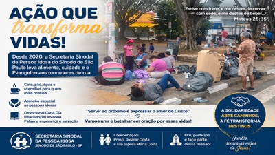 Ação leva alimento, esperança e o Evangelho