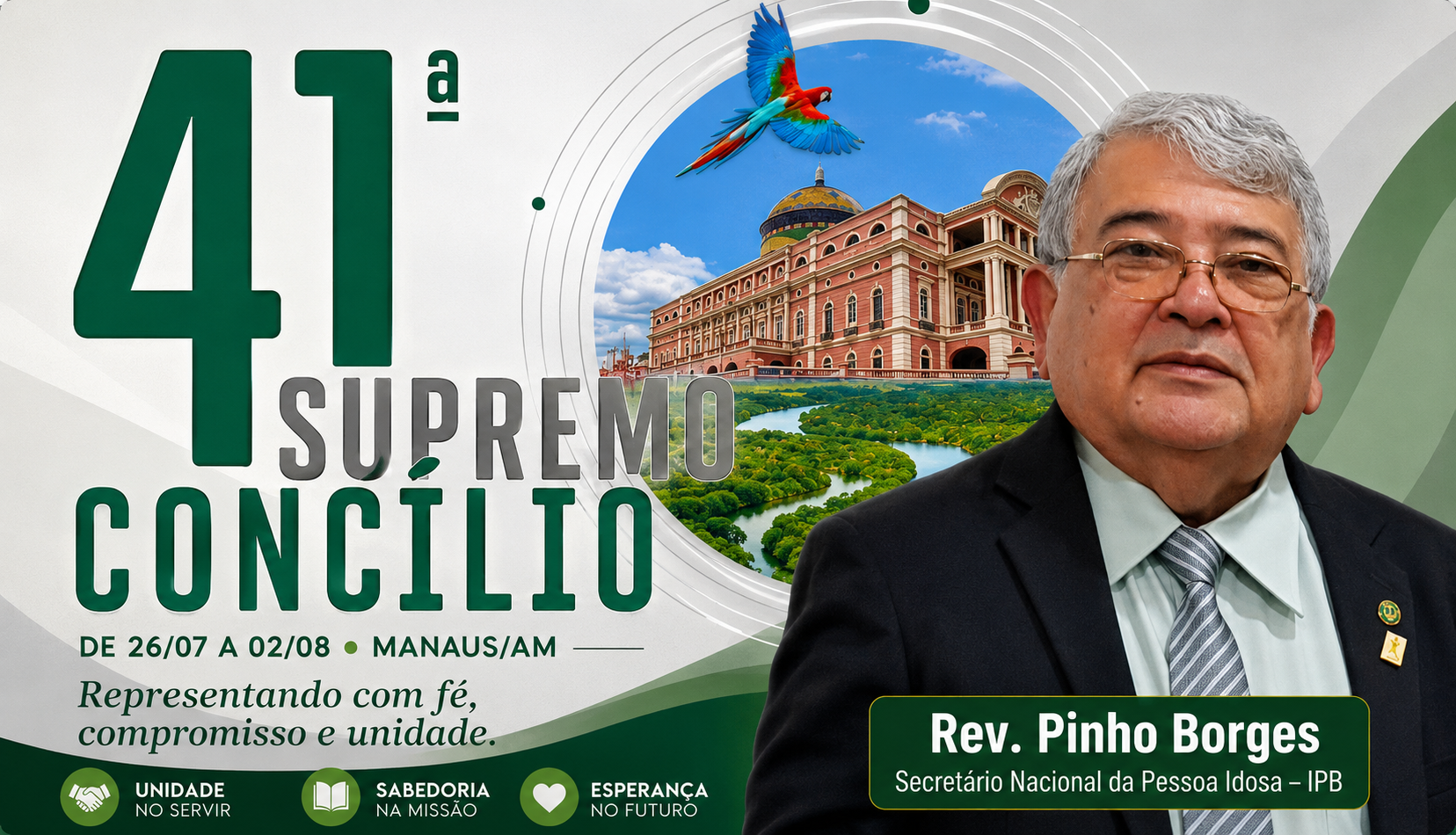 Rev. Pinho Borges participa da abertura da 41ª RO/SC/IPB