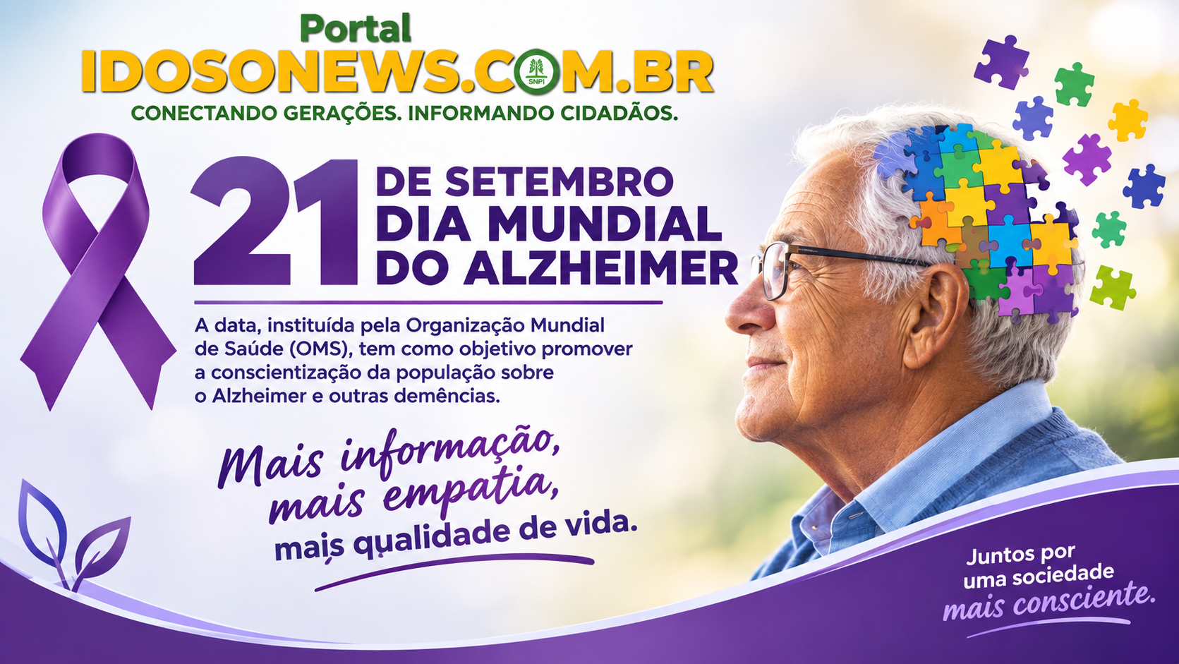21 de setembro: Dia Mundial do Alzheimer