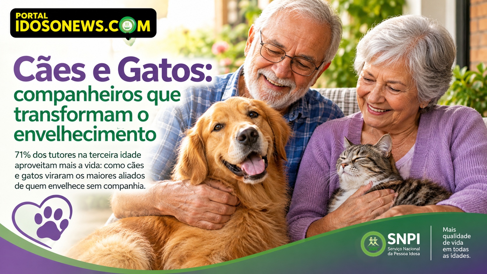 Cães e Gatos: Companheiros no Envelhecimento