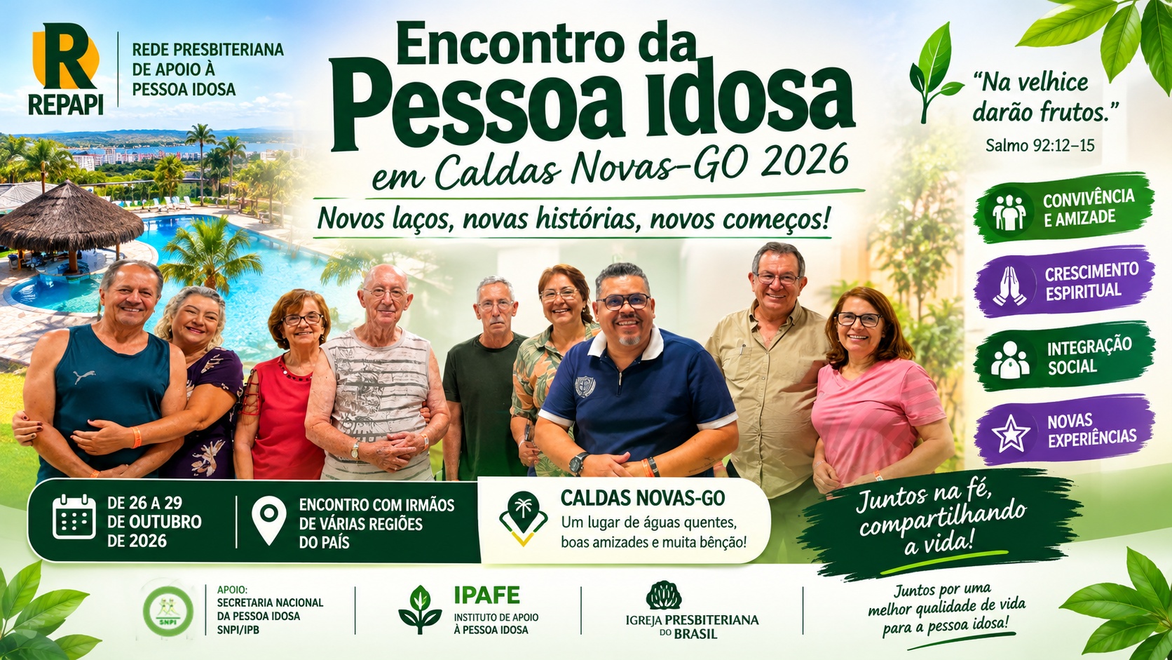 PSGA realiza Encontro da Pessoa Idosa, em Caldas Novas